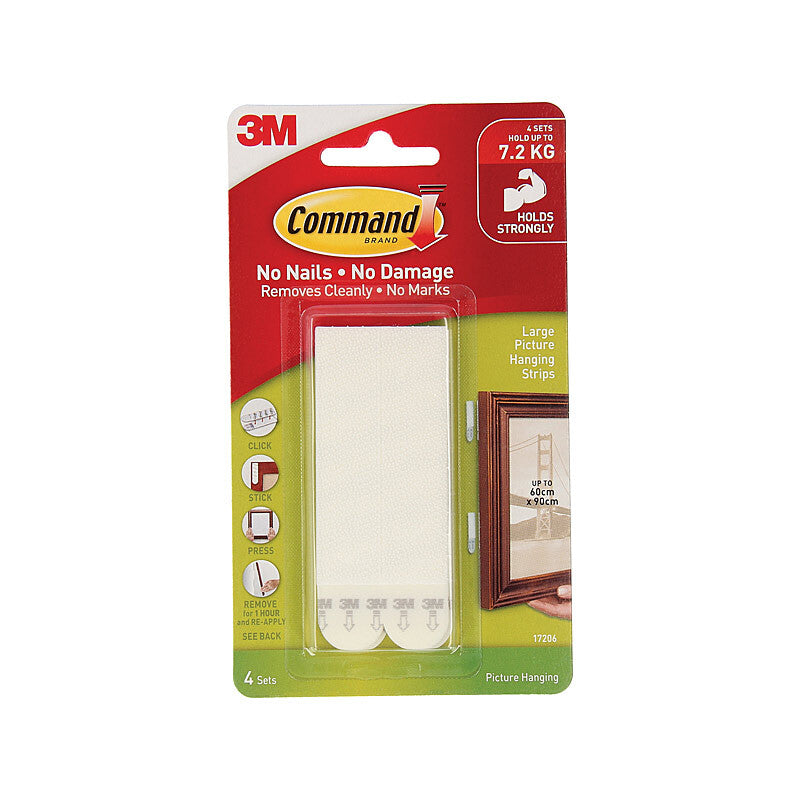 CMD Hng Strips 17206 Large Pk4