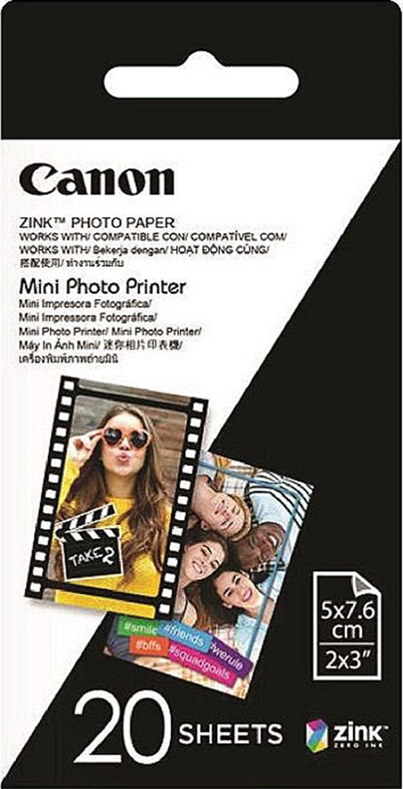 Canon 2x3 Mini Photo Printer Paper 20 Sheets/Pack