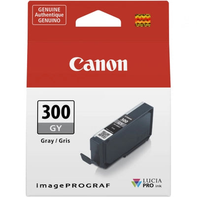 Canon PFI300GY Grey Genuine Ink Cartridge 4x6: 236 Prints / A3+: 44 Prints