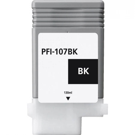 Canon PFI107BK Black Compatible Ink Cartridge 130ml 2,200 Print Yield