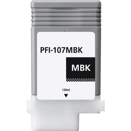 Compatible Canon PFI107MBK Matte Black Ink Cartridge 130ml 1.5K Print Yield