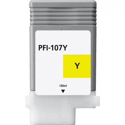 Canon PFI107Y Yellow Compatible Ink Cartridge 130ml 1.5K Print Yield