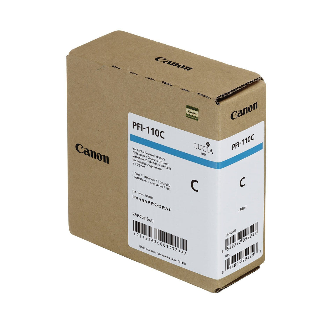 Genuine Canon PFI-110 Cyan Ink Cartridge 160m