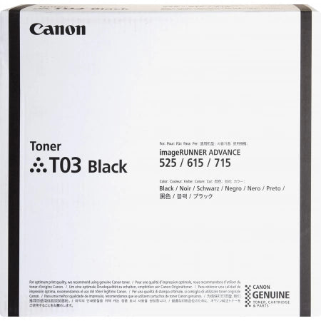 Genuine Canon T03 Black Toner Cartridge 51.5K Prints 2725C001 2725C001AA
