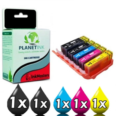 5 Pack Canon PGI670XL CLI671XL Compatible Ink Cartridges [1BK,1PHBK,1C,1M,1Y]