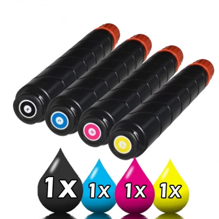 Pack of 4 Canon TG71 GPR-55 NPG71 Compatible Toner Combo [1BK,1C,1M,1Y]