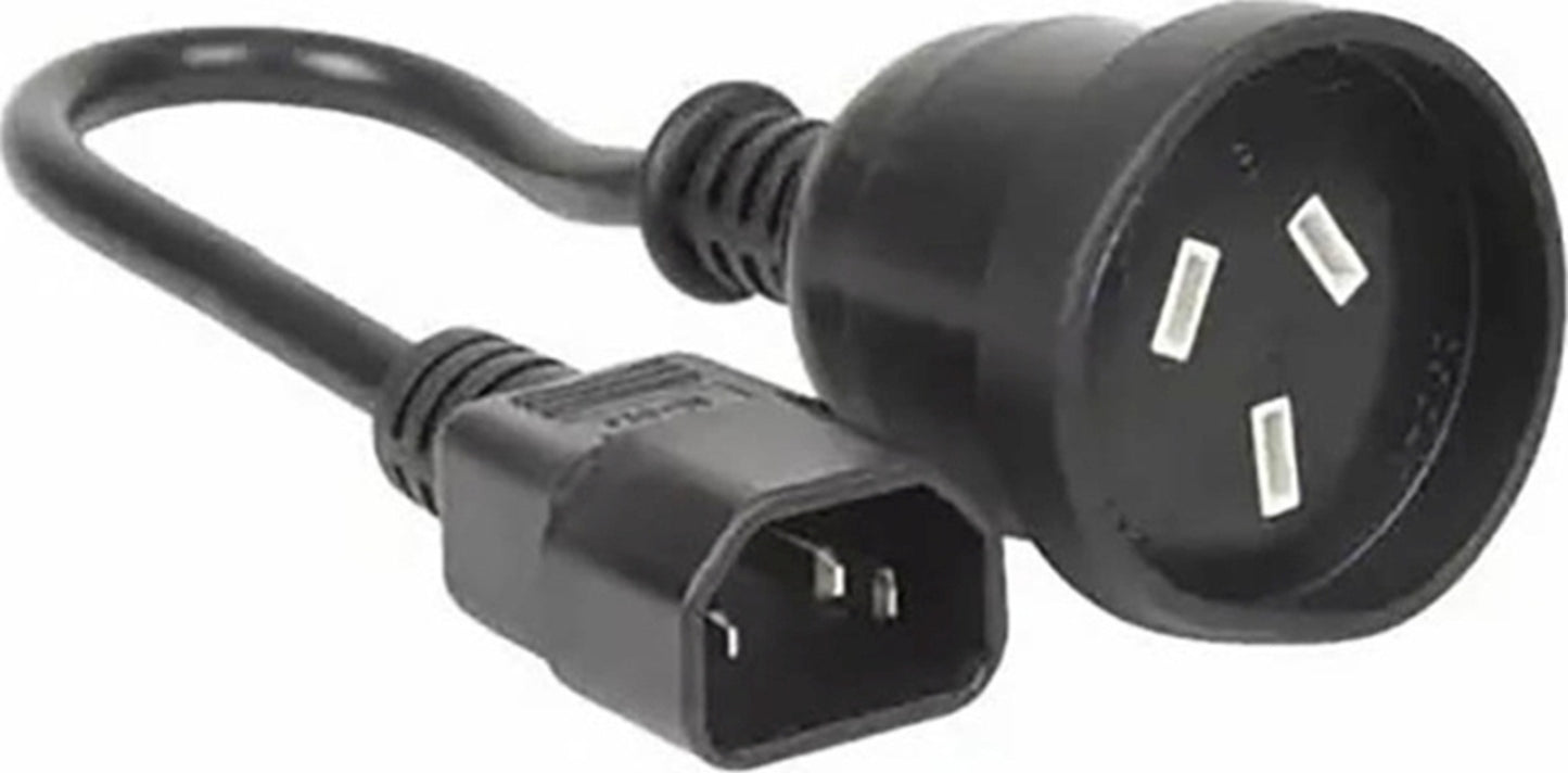 CyberPower 0.15m IEC C14 Plug to 3-Pin Socket Power Cable