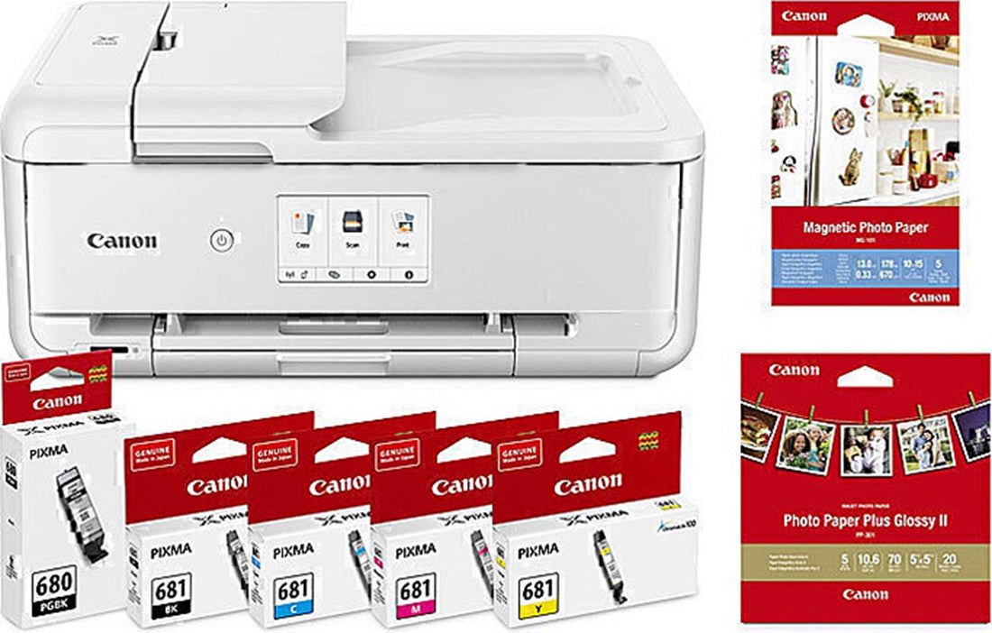 Canon TS9565a Value Bundle (Comes with a full set of inks & MG101 & PP3015x5-20)
