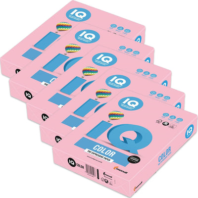 Mondi IQ A4 Colour Copy Paper Pink 80gsm Box of 5 Ream