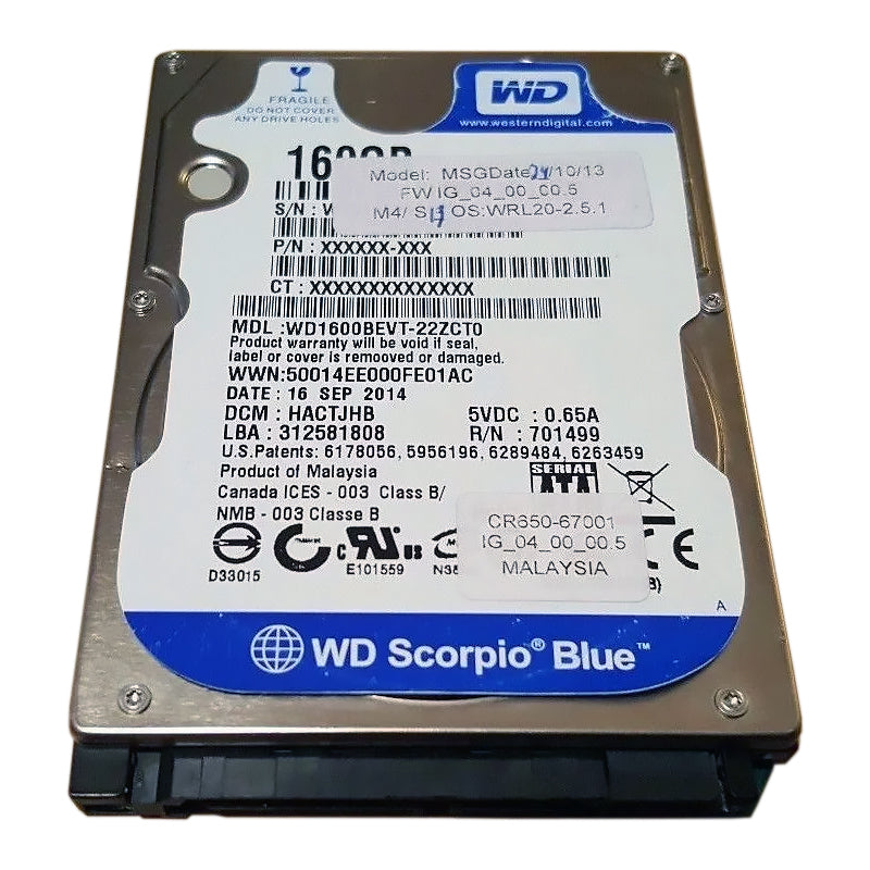 HP DesignJet T790 T795 T1300 SATA Hard Disk Drive with Firmware (HDD w/ FW) CR650-67001, CR647-67030, CR647-67028, CR647-67021, CR647-67018