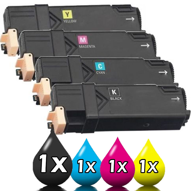 4 Pack Fuji Xerox CT201632-CT201635 Compatible Toner Cartridges [1BK,1C,1M,1Y]