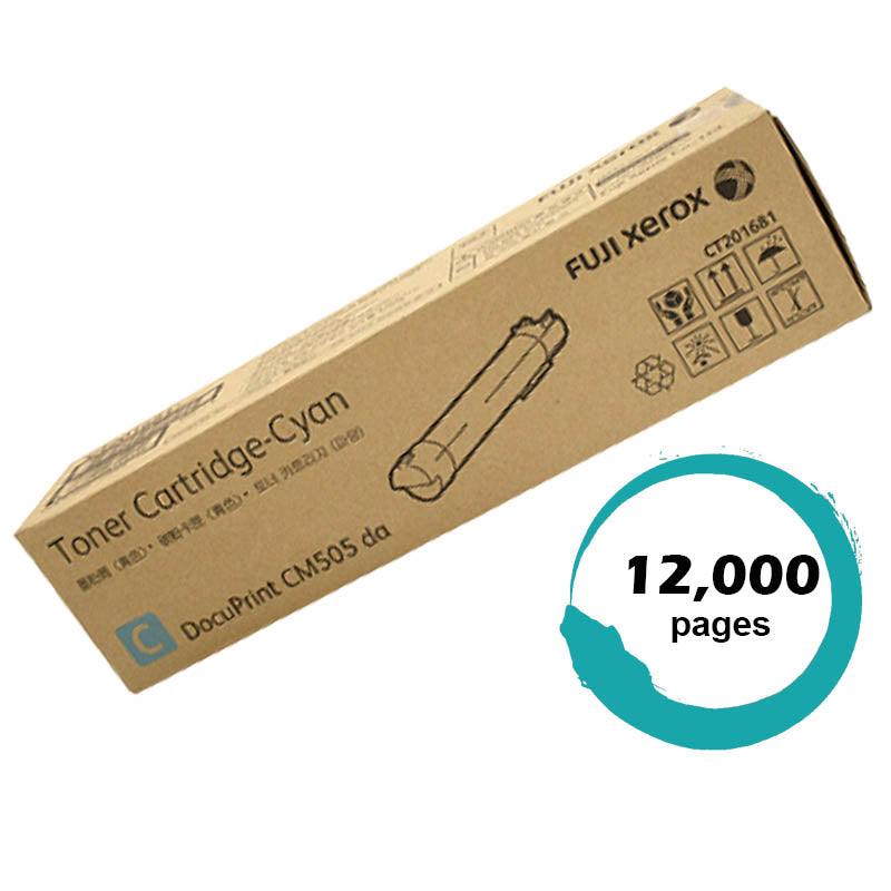 Genuine Fuji Xerox DocuPrint CM505DA CT201681 Cyan Toner Cartridge 12,000 Print
