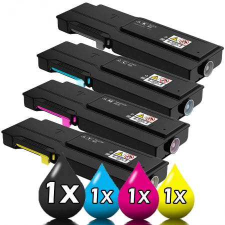 4 Pack Fuji Xerox CM415 CT202352-CT202355 Compatible Toner Cartridges [1BK+1C+1M+1Y]