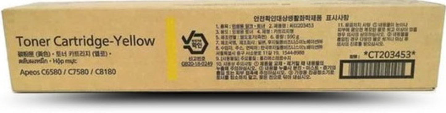 Genuine Fujifilm CT203453 Yellow Toner Cartridge Apeos C8180 C7580 C6580 37,000 Print