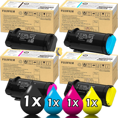 Genuine 4 Pack FujiFilm CT203978-CT203981 Toner Cartridge Value Pack [1BK, 1C, 1M, 1Y]