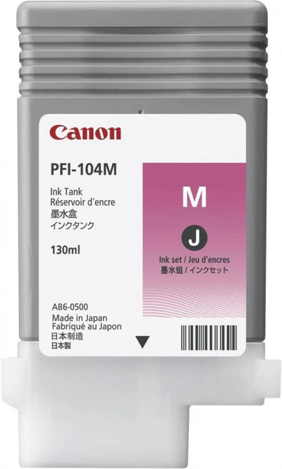Genuine Canon PFI104M Magenta Ink Cartridge 130ml 1.5K Print Yield