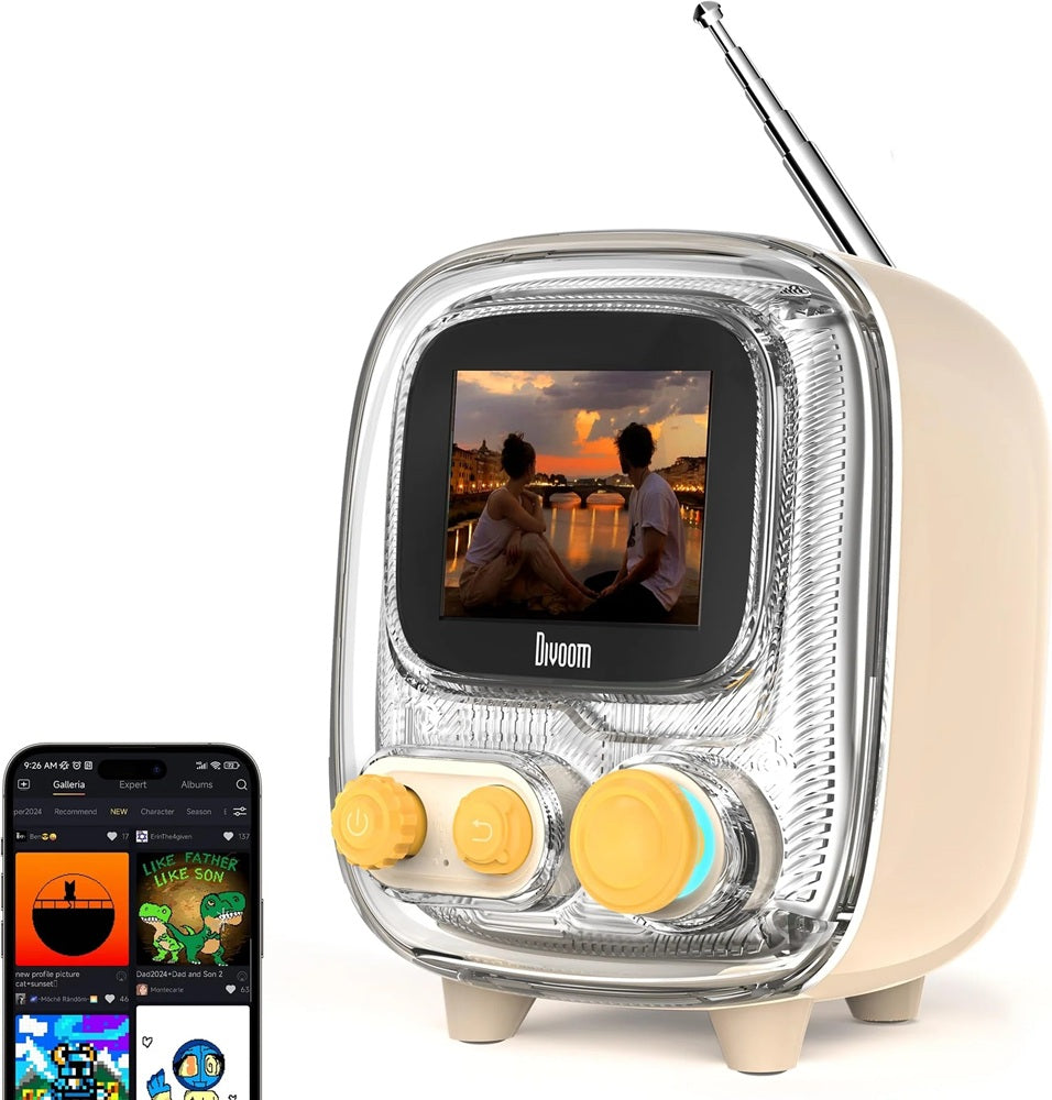 Divoom Tiivoo-2 Photo Album & Lyrics Speaker-White