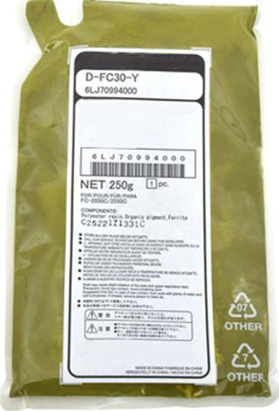 Toshiba D-FC30-Y Yellow Compatible Developer Powder 6LJ70994000, 6LJ70384000, DFC30Y
