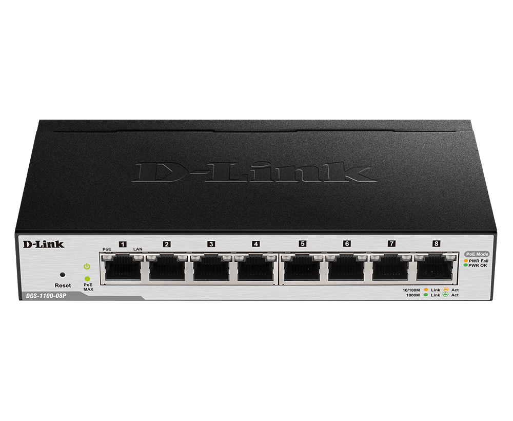 8 PORT POE NETWORK SWITCH HIGH POWER COMPACT DESIGN