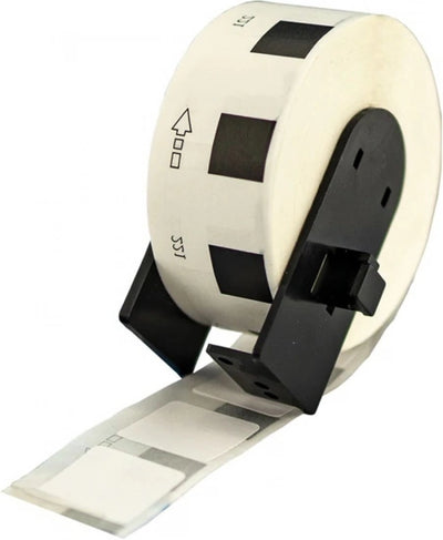 Generic Brother DK-11221 black on white thermal die-cut label roll 1000/roll 23mm x 23mm