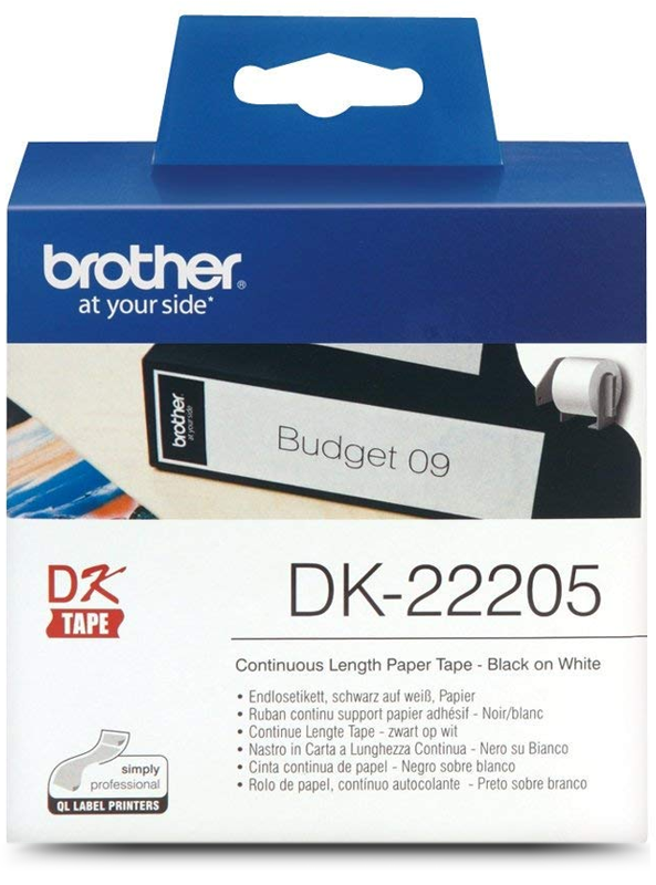 Genuine Brother DK-22205 White Thermal Continuous Paper Label Rol