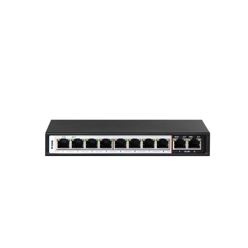 D-Link 8 Port PoE Switch DES-F1010P-E