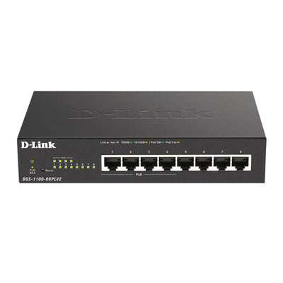 D-Link 8-Port Gigabit Smart Managed PoE Switch with 4 PoE ports DGS-1100-08PV2