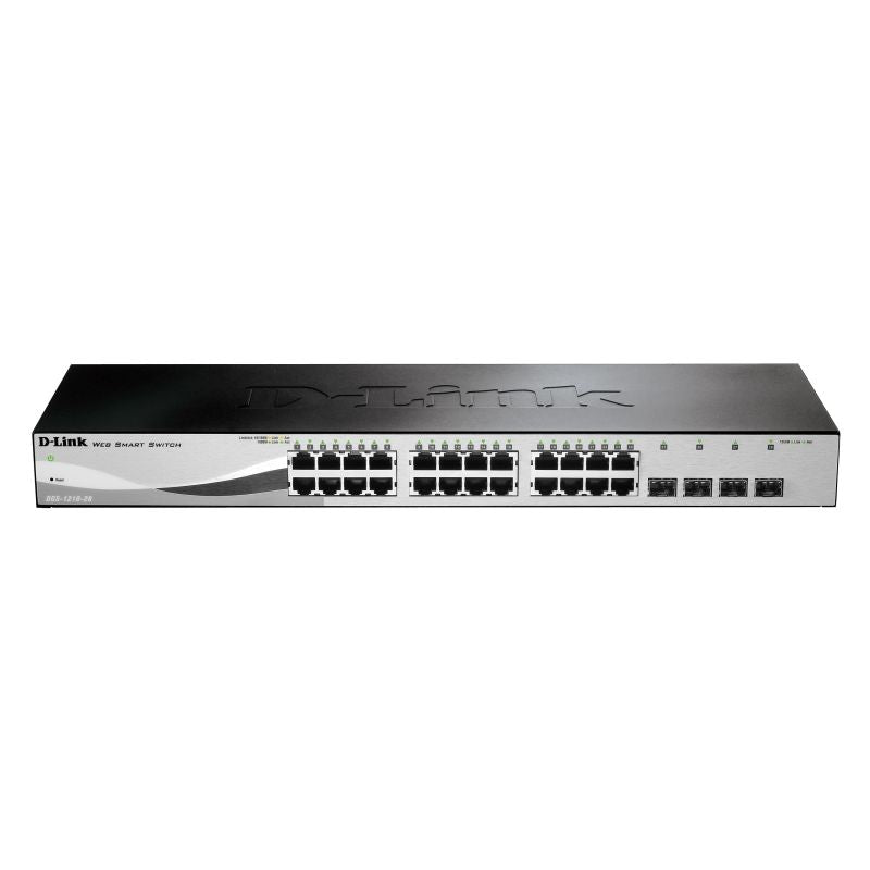 28-Port Gigabit Smart Managed Switch with 28 RJ45 and 4 SFP (Combo) Ports DGS-1210-28