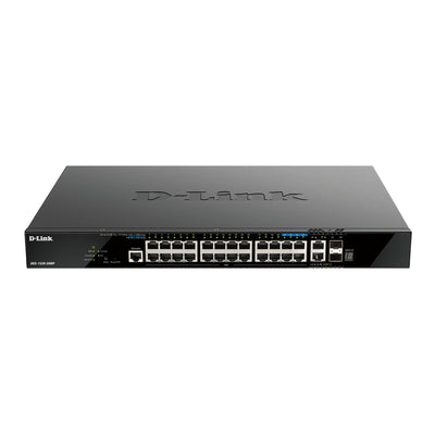 28-Port Gigabit Smart Managed Stackable Layer 3 Switch with 24 1000Base-T and 4 10Gb Ports DGS-1520-28