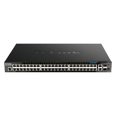 52-Port Gigabit Smart Managed Stackable Layer 3 Switch with 48 1000Base-T and 4 10Gb Ports DGS-1520-52