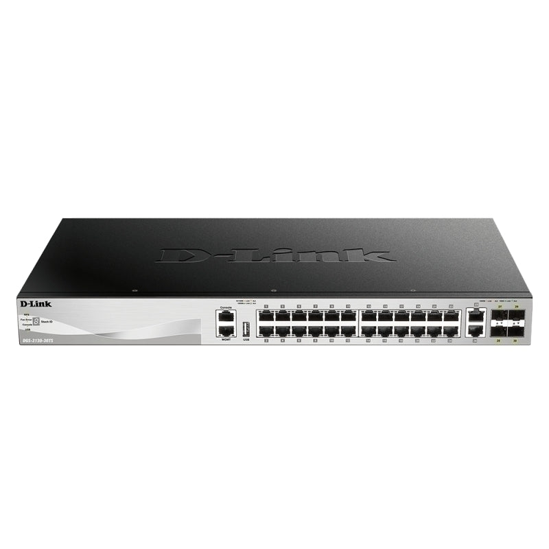 D-Link 30 port Stackable Gigabit Layer 3+ Switch with 6 ports DGS-3130-30T