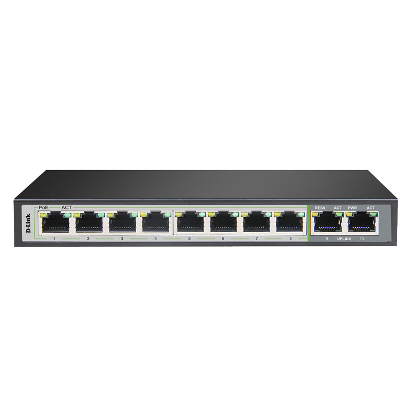 D-Link 10 Port Gigabit PoE Switch (8 Ports PoE)