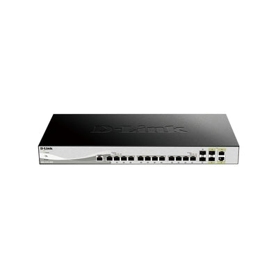 D-Link 16-Port 10 Gigabit Smart Managed Switch with 14 10GBASE-T Ports and 4 SFP+ (2 Combo) ports DXS-1210-16TC