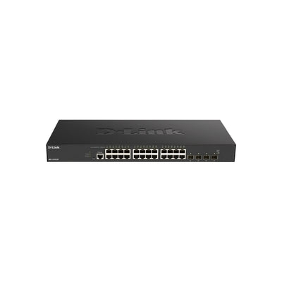 D-Link 28-Port 10 Gigabit Smart Managed Switch with 24 10GBASE-T ports and 4 25Gbps SFP28 ports DXS-1210-28T