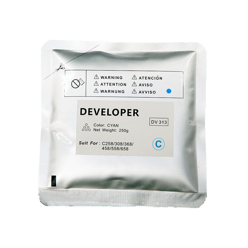 Konica Minolta Cyan Developer Powder DV313-C, DV313C, A7U4-0KD, A7U40KD (suitable for Bizhub C258, C308, C368, C458, C558, C658)
