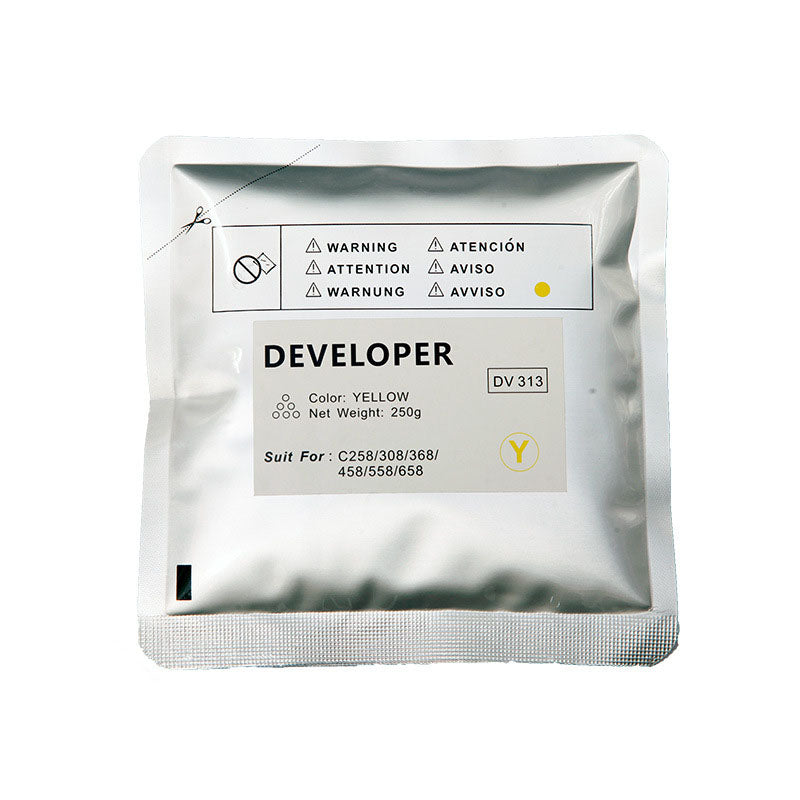 Konica Minolta Yellow Developer Powder DV313-Y, DV313Y, A7U4-08D, A7U408D (suitable for Bizhub C258, C308, C368, C458, C558, C658)