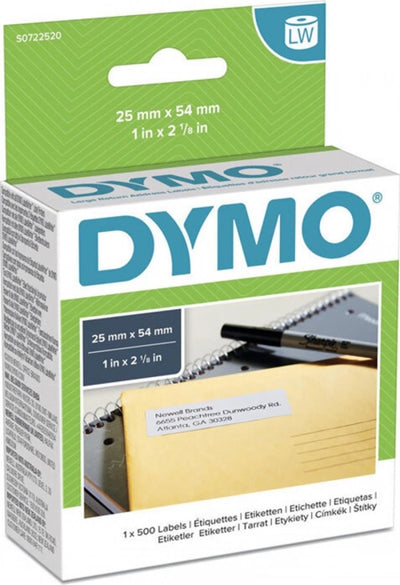 Dymo SD11352 White Address Thermal Label Roll S0722520 500/roll