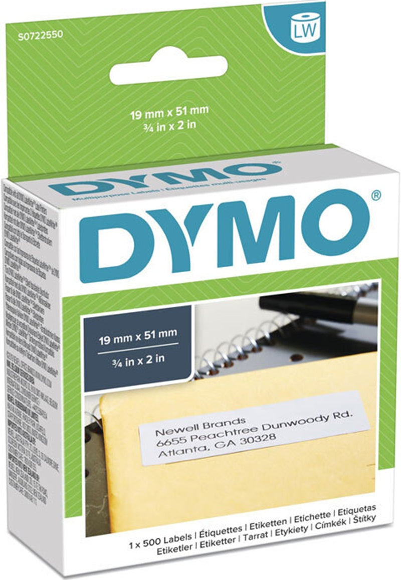 Dymo SD11355 S0722550 White Thermal Label Roll 500/roll 19mm x 51m