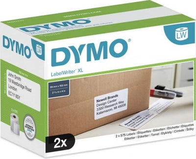 Dymo SD0947420 LabelWriter High Capacity Large Thermal Shipping Labels (59x102mm) 1150 Pack [2 x 575/roll]
