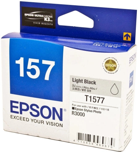 Epson T1577 C13T157790 Light Black Genuine Ink Cartridge 2,300 Prints
