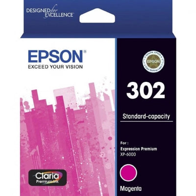 Epson 302 C13T01W392 Magenta Genuine Ink Cartridge 300 Prints