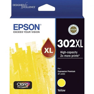 Epson 302XL C13T01Y492 Yellow Genuine Ink Cartridge 550 Prints