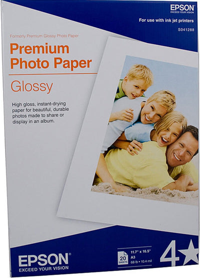 Epson A3 S041288 Glossy Paper 20 Sheets/Pack