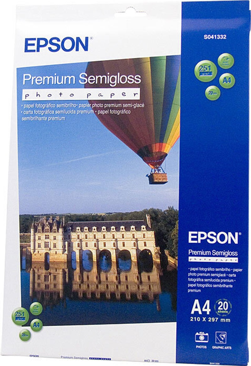 Epson A4 S041332 Semigloss Paper 20 Sheets/Pack