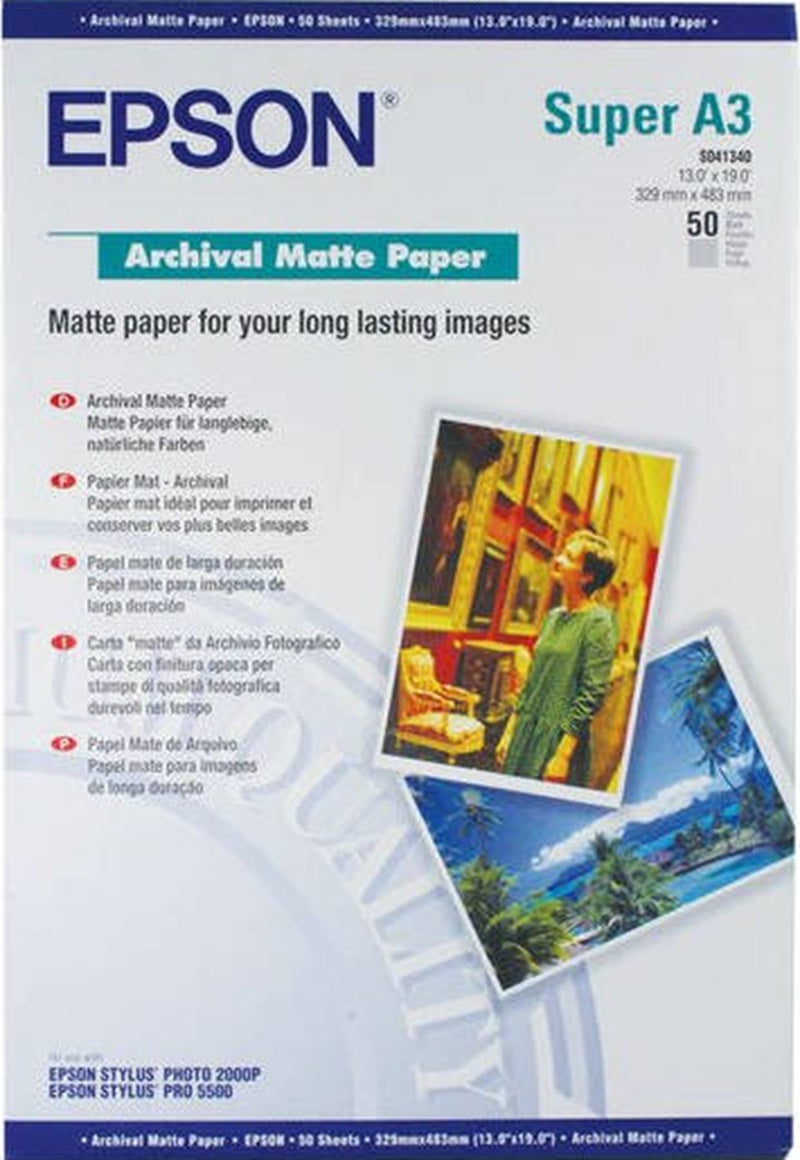 Epson A3 S041340 Archival Matte Paper 50 Sheets/Pack