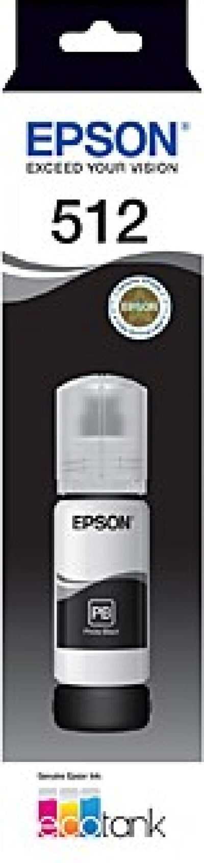 Epson T512 C13T00H192 Photo Black Genuine Eco Tank Ink Cartridge 11,500 Prints
