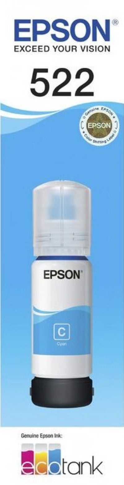 Genuine Epson T522 Cyan Ink Bottle C13T00M292 7,500 Prints
