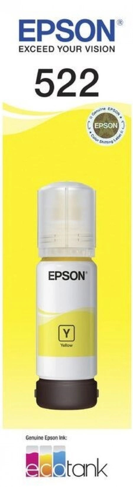 Genuine Epson T522 Yellow Ink Bottle C13T00M492 7,500 Prints