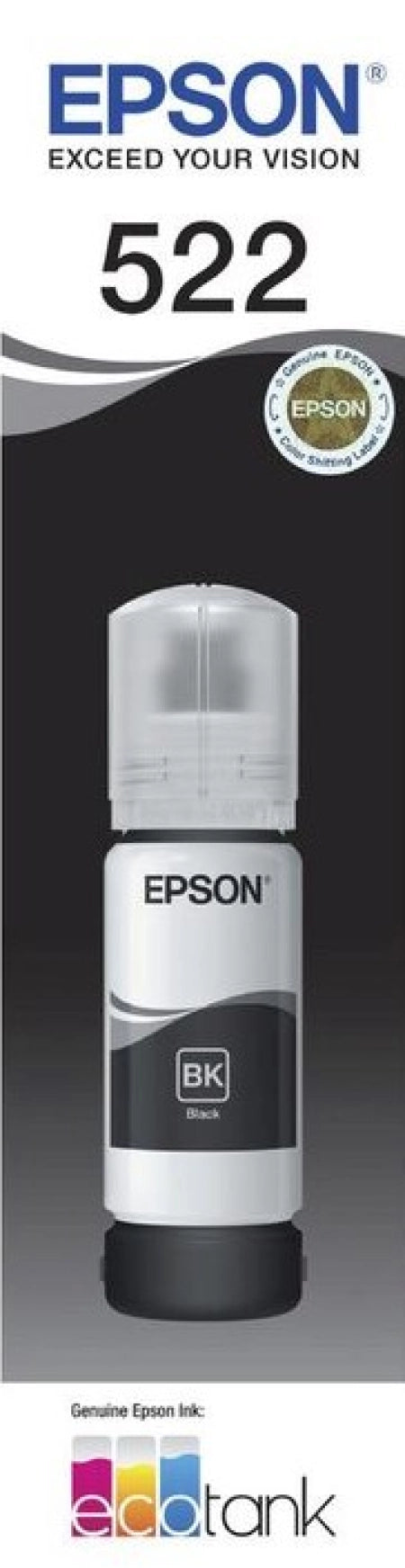 Genuine Epson T522 Black Ink Bottle C13T00M192 4,500 Prints