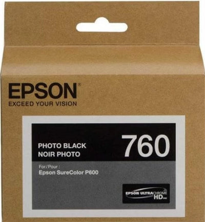 Epson 760 C13T760100 Photo Black Genuine Ink Cartridge 180 Prints